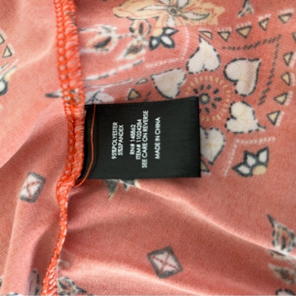 Torrid Orange Floral V Neck Flutter Sleeve Fit & Flare Dress - Picture 11 of 14